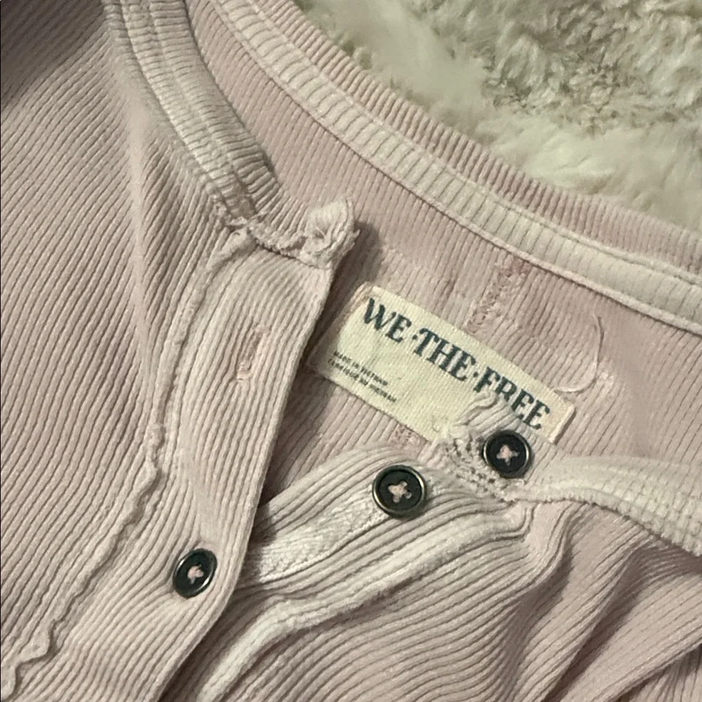 We The Free Light Pink Long Sleeve Top - Picture 3 of 5